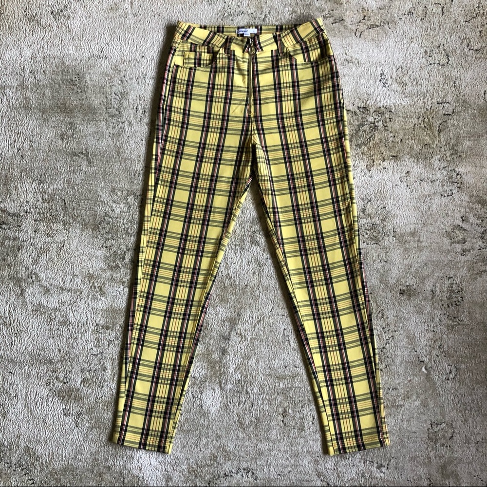 Yellow Plaid Trousers